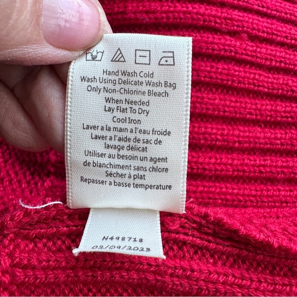 Aventura Women's Vibrant Red Sweater with EMBROIDERED Floral Design - Picture 6 of 7